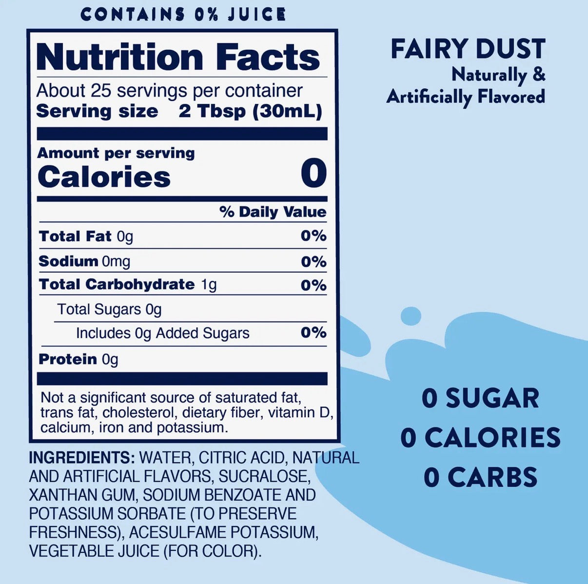 Sugar Free Fairy Dust Syrup
