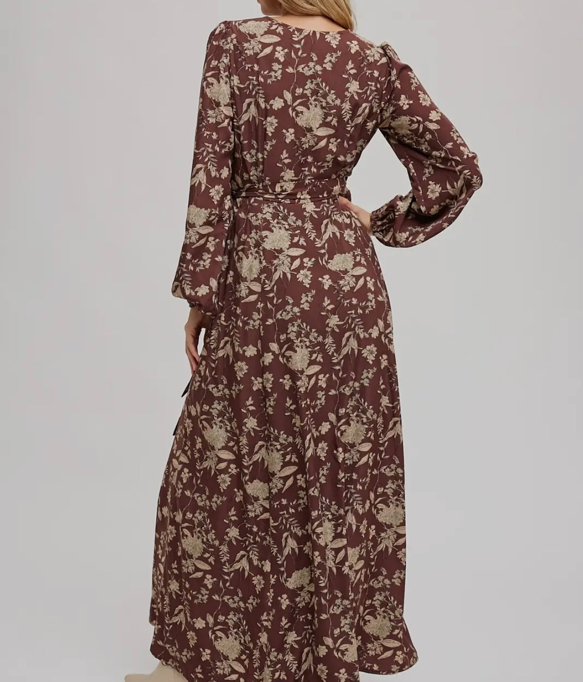 Floral Essence Wrap Maxi Dress