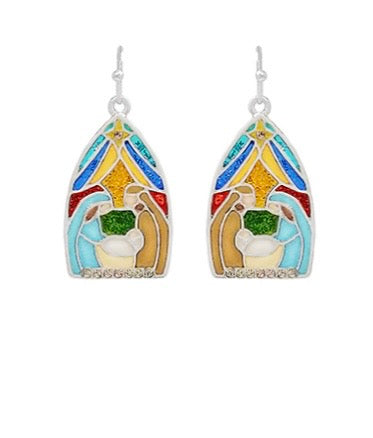 Nativity Scene Drop Earrings