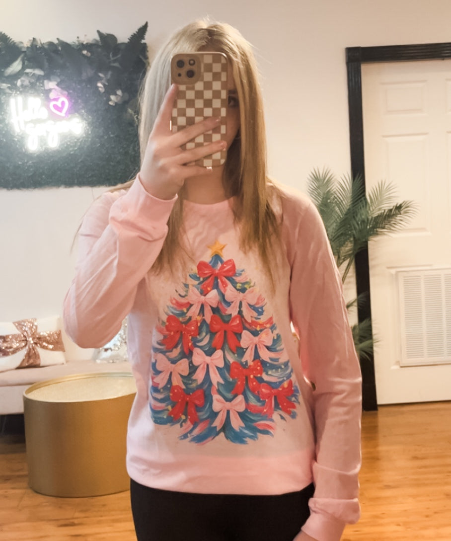 Bow Christmas Tree Long Sleeve