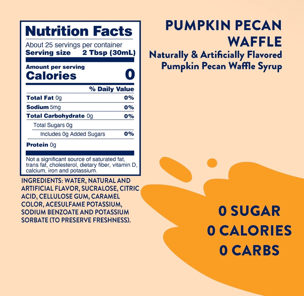 Sugar Free Pumpkin Pecan Waffle Syrup