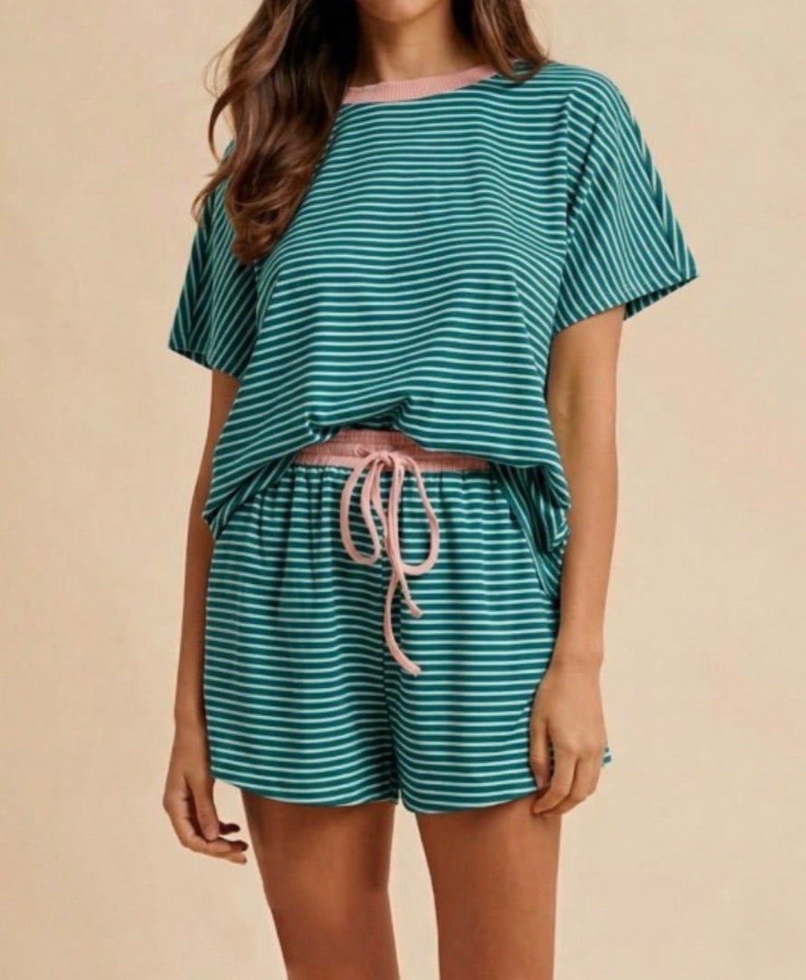 Bright Horizon Striped Two Piece Set