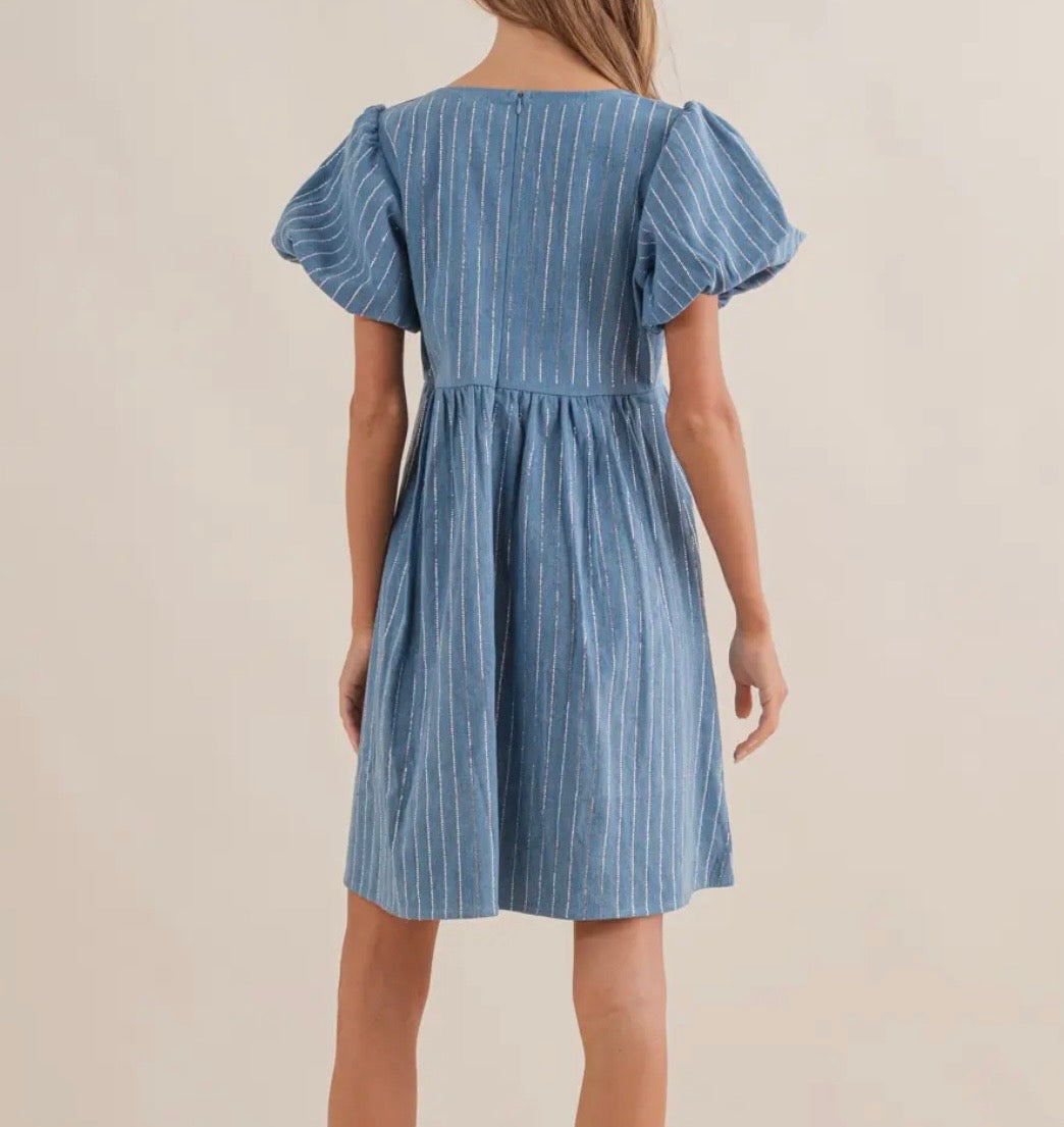 Glitzy Girl Denim Dress