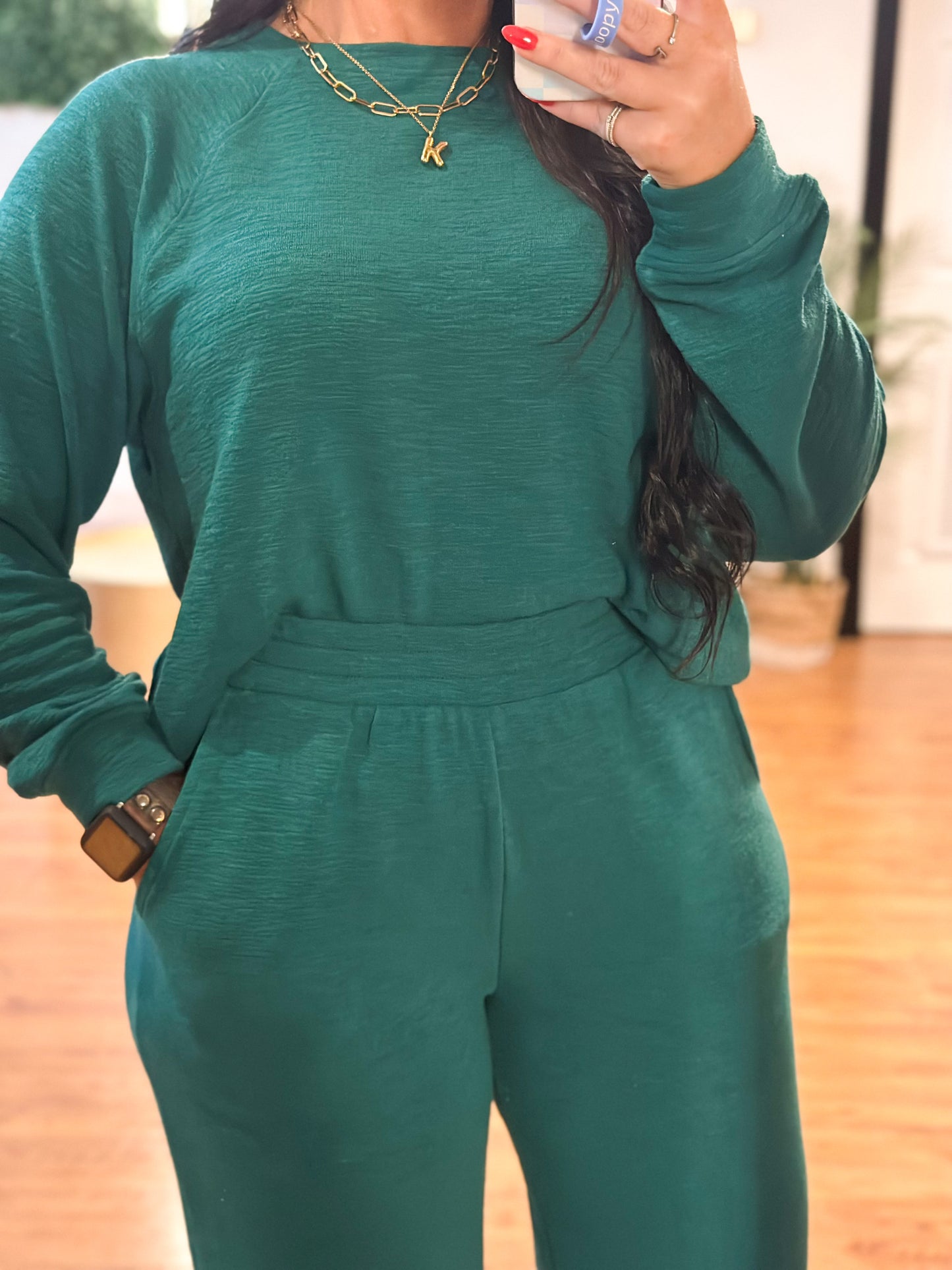 Crisp Air Two Piece Set, Hunter