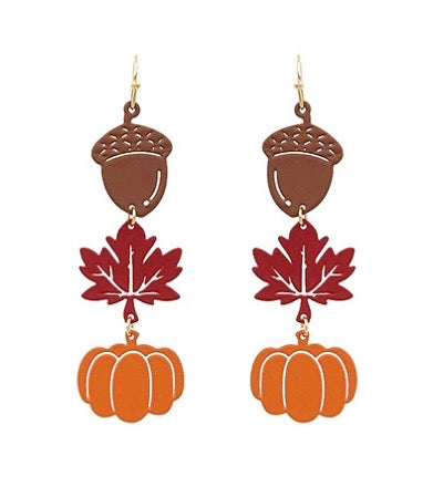 Fall Theme Drop Earrings