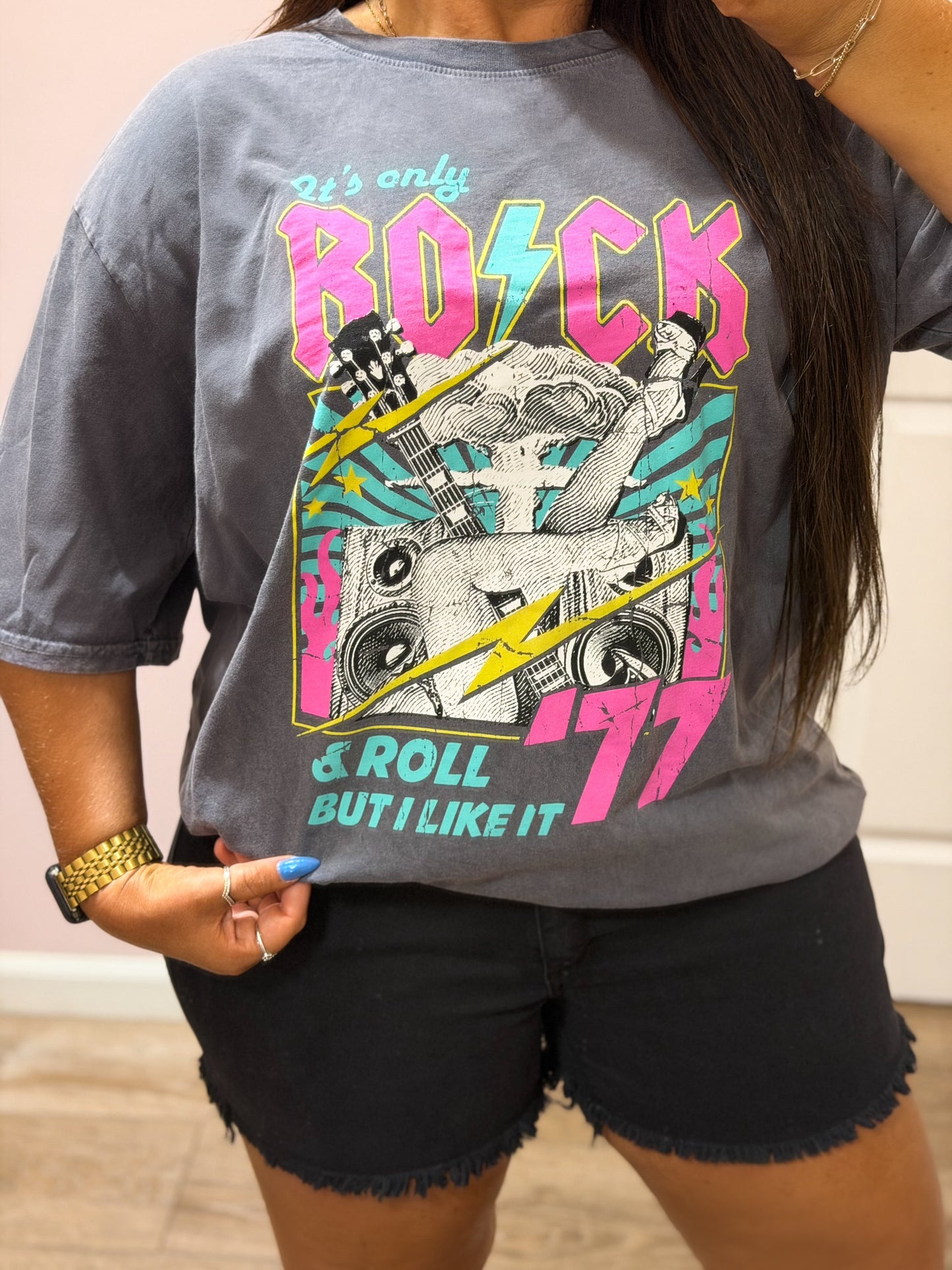 Rock N Roll Guitar Tee