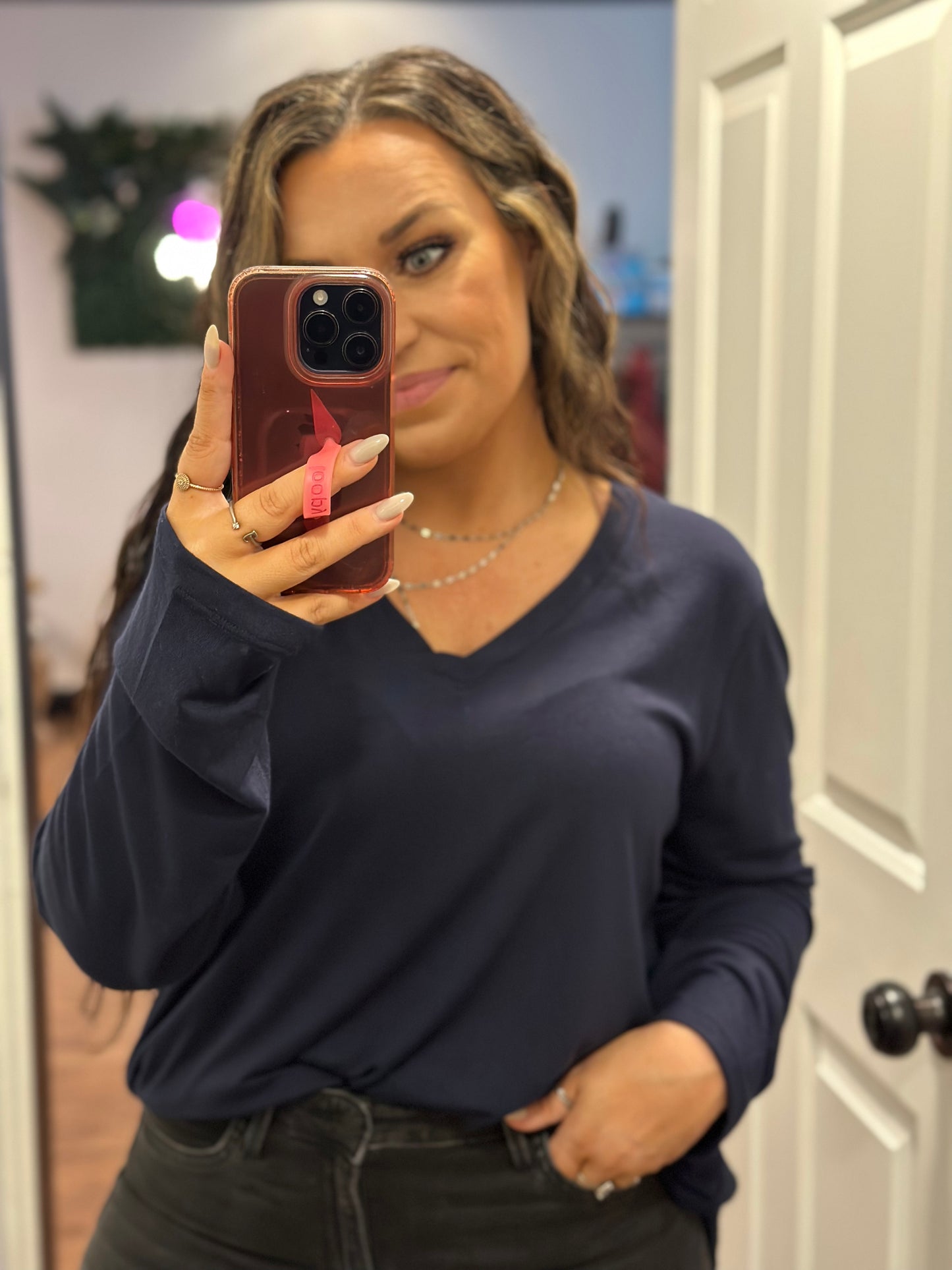 Long Sleeve V-Neck Tee