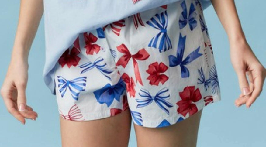 Bow Printed Shorts