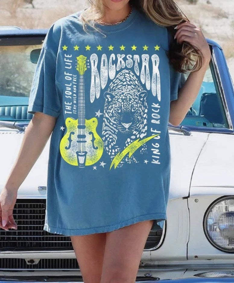 Rockstar Leopard Oversized Tee