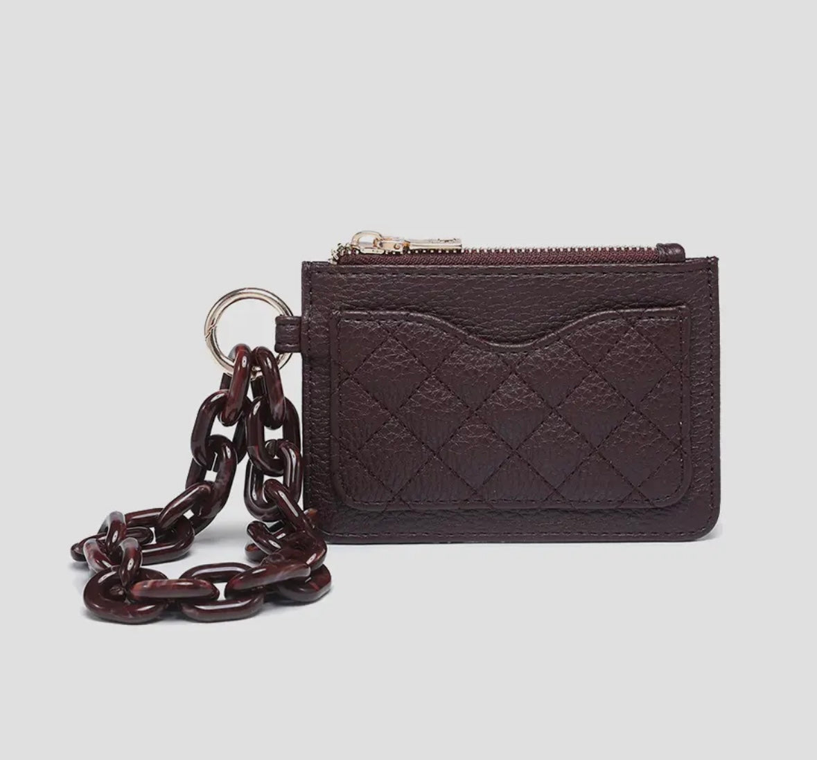 Rhodes Quilted Wallet w/Chain Bangle