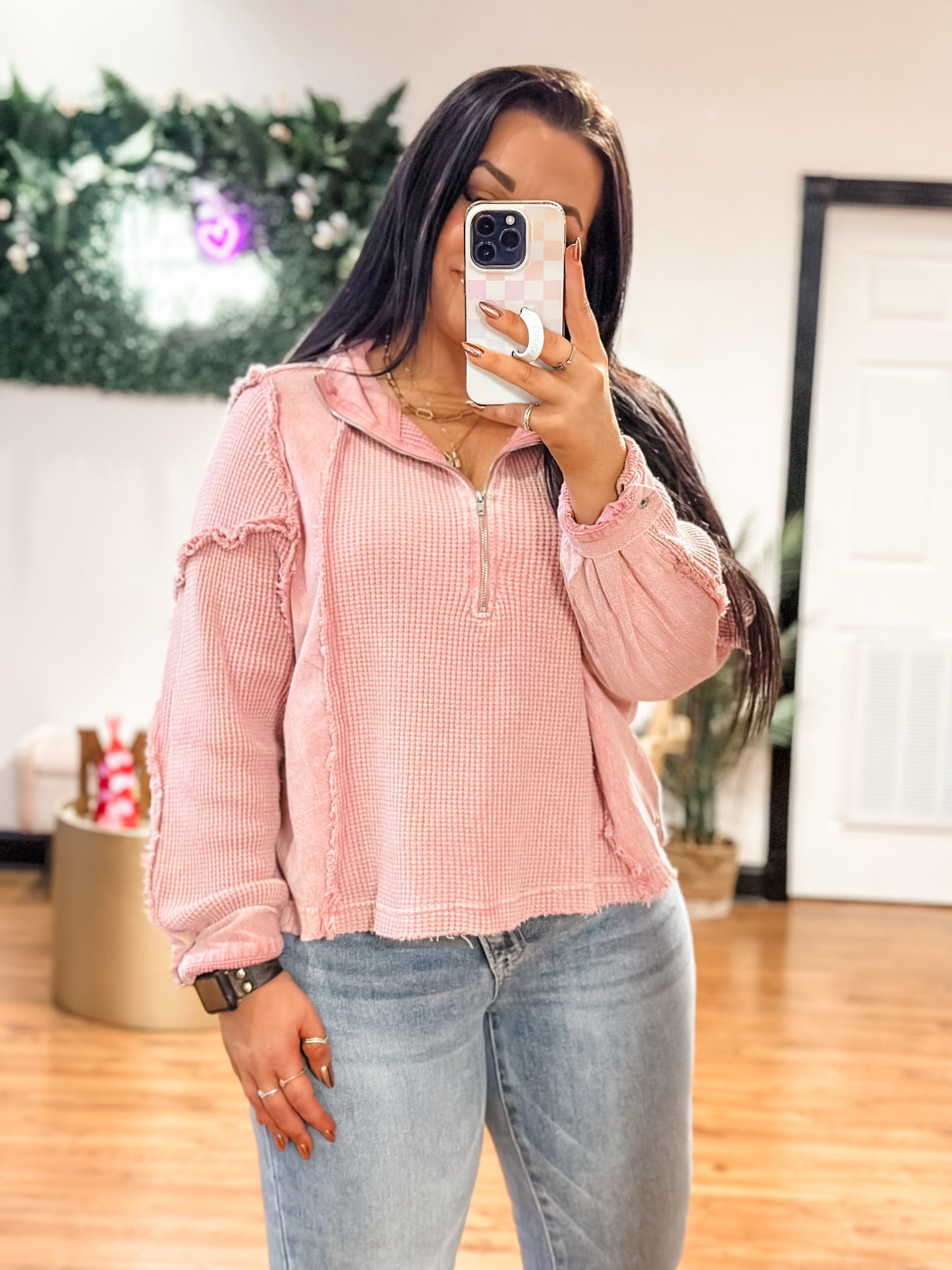Mineral Washed Thermal Top