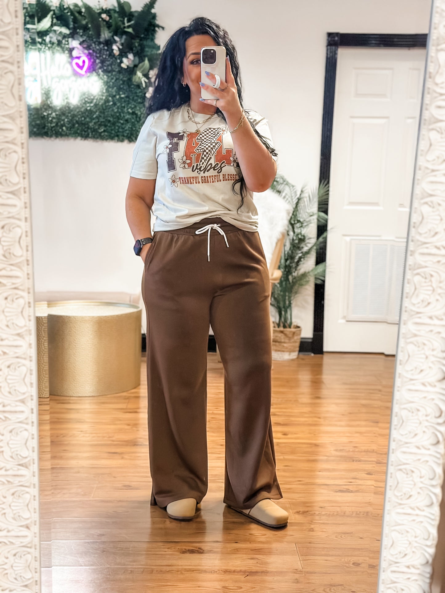 Short on Time Lounge Pants, Brown