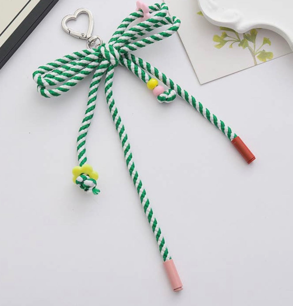 Woven Bow Keychain/Bag Charm