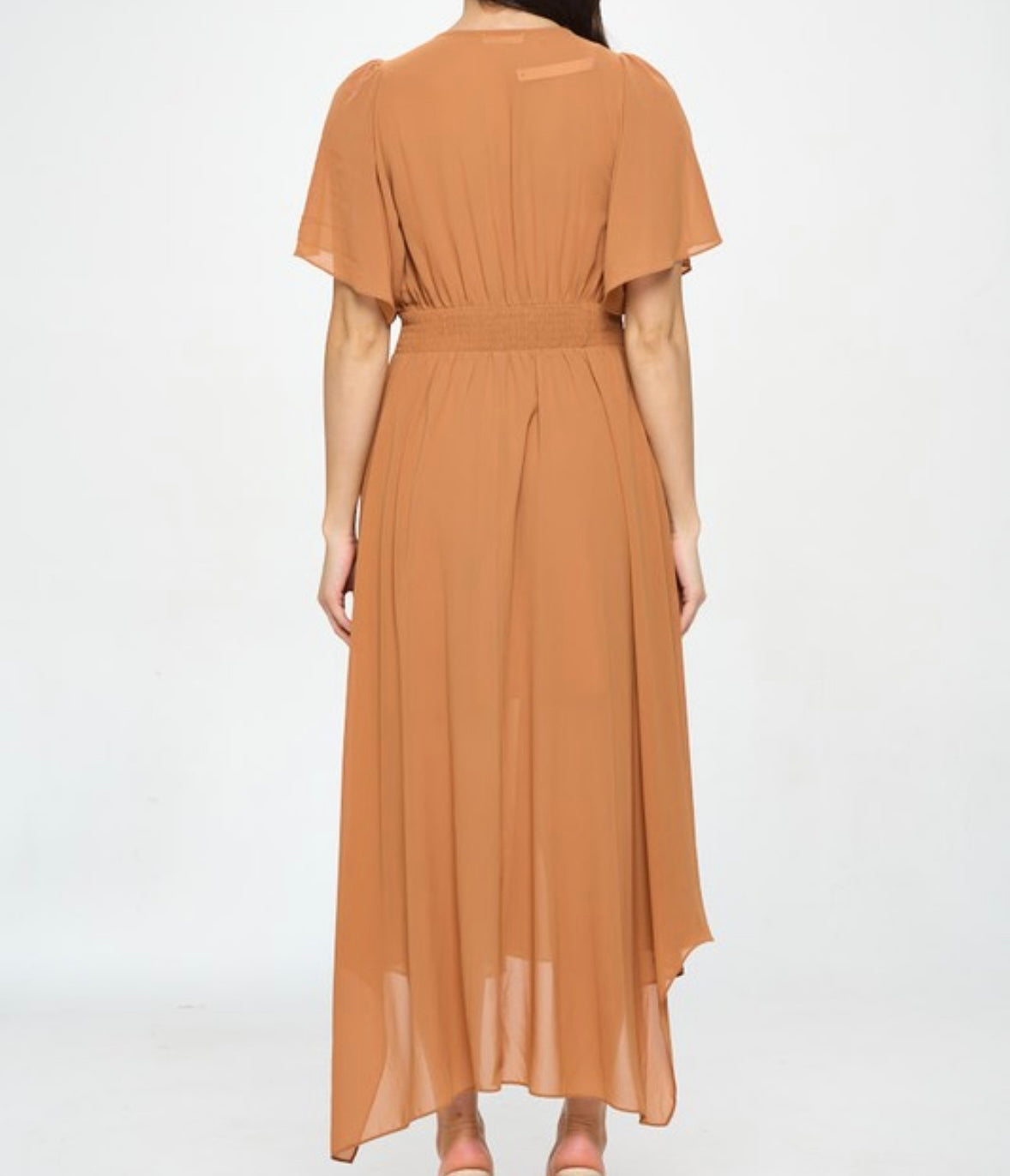 Front Slit High-Low Maxi Dress