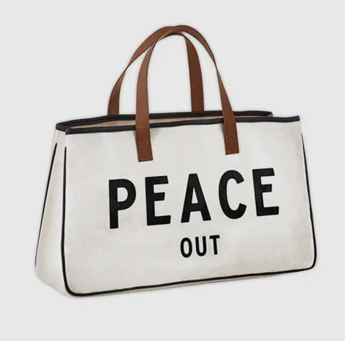 Canvas Peace Out Tote