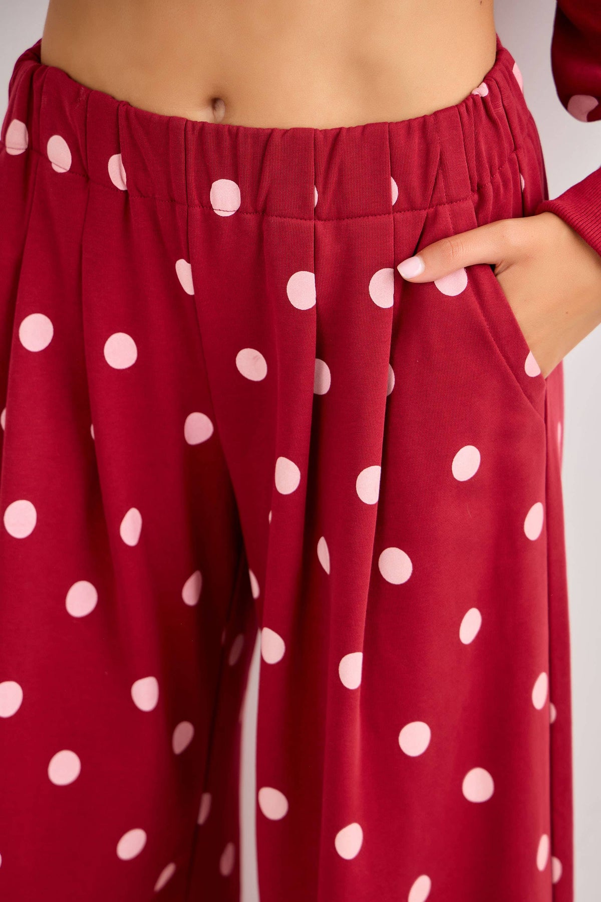 Polka Dot Knit Lounge Pants