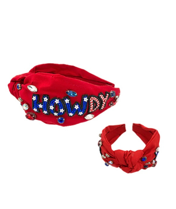 Howdy Beaded Headband