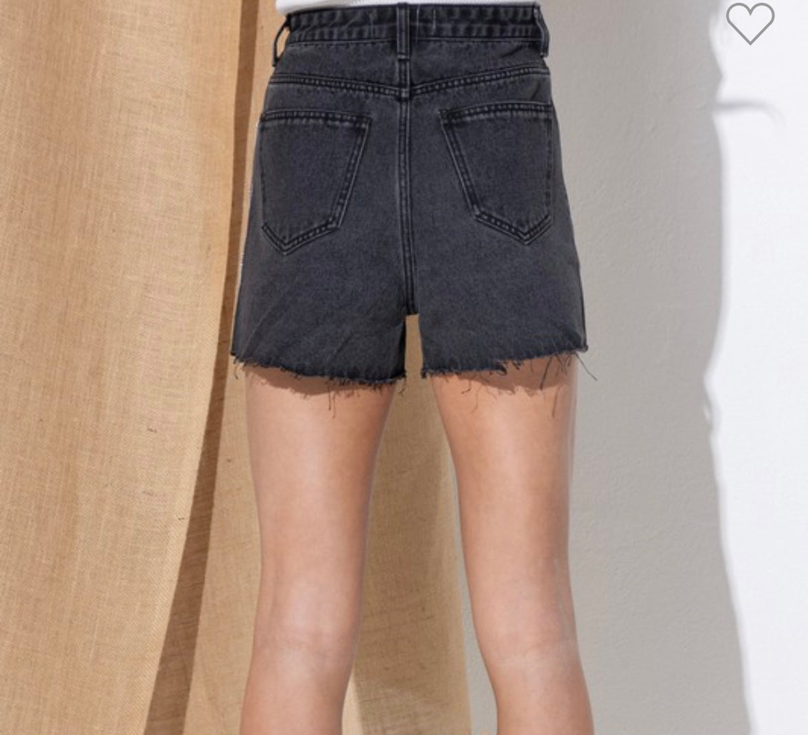 Rhinestone Fringe Denim Shorts