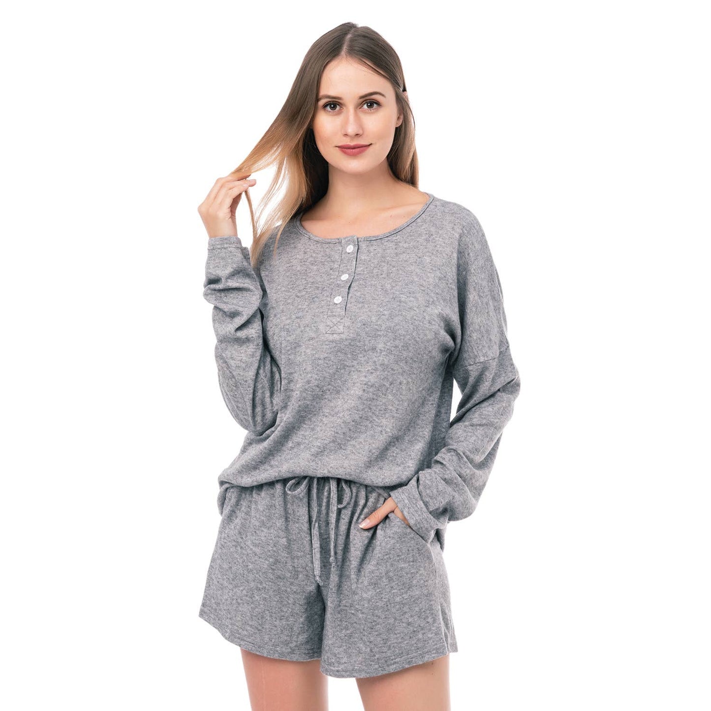Henley Style Loungewear Set