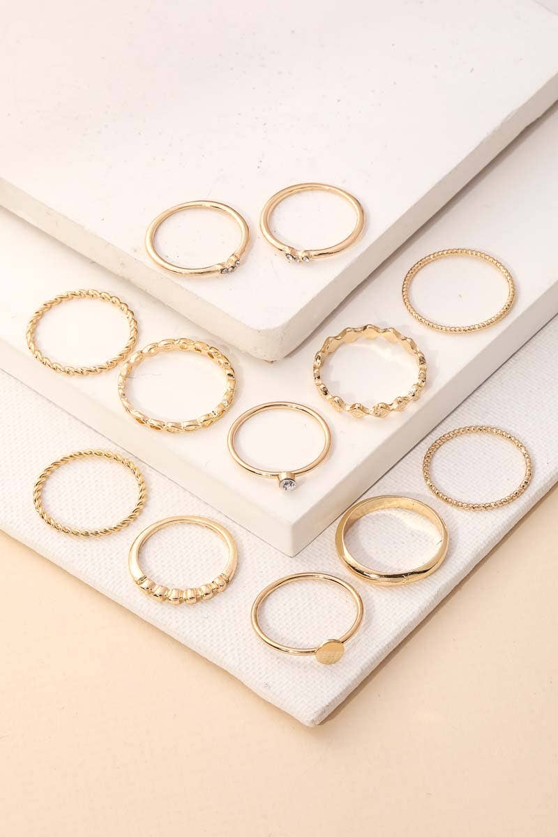 GOLD Delicate Ring Set