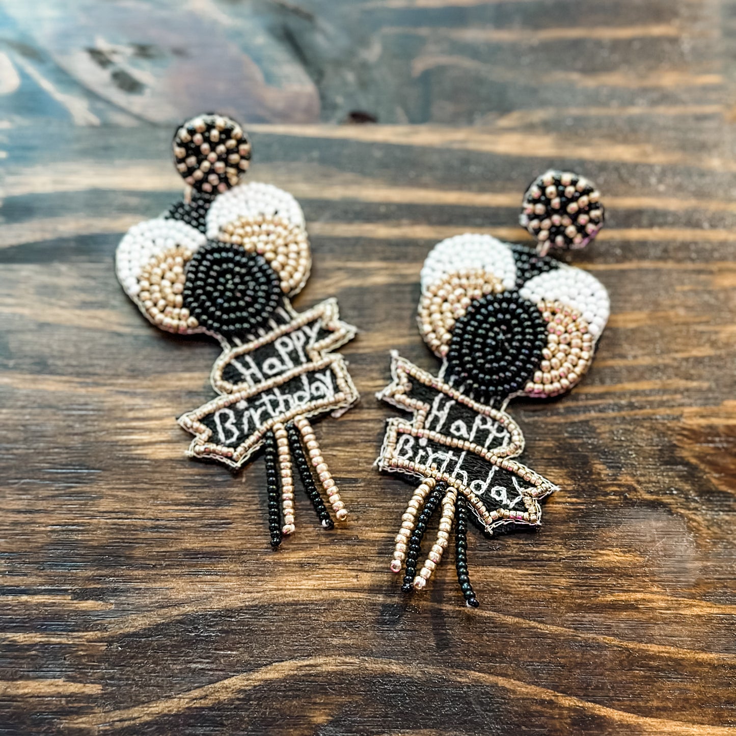 Beaded Birthday Balloon Earrings