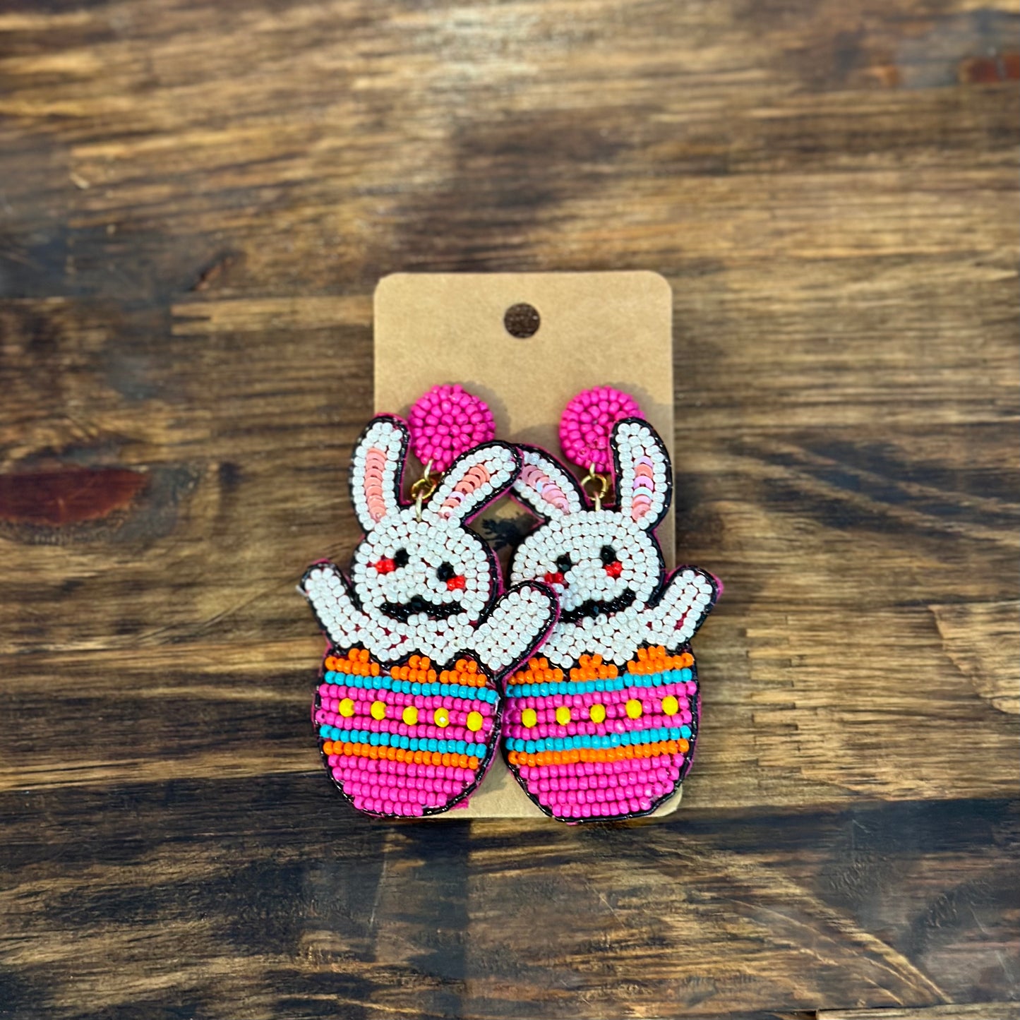 Beaded Easter Egg Earrings