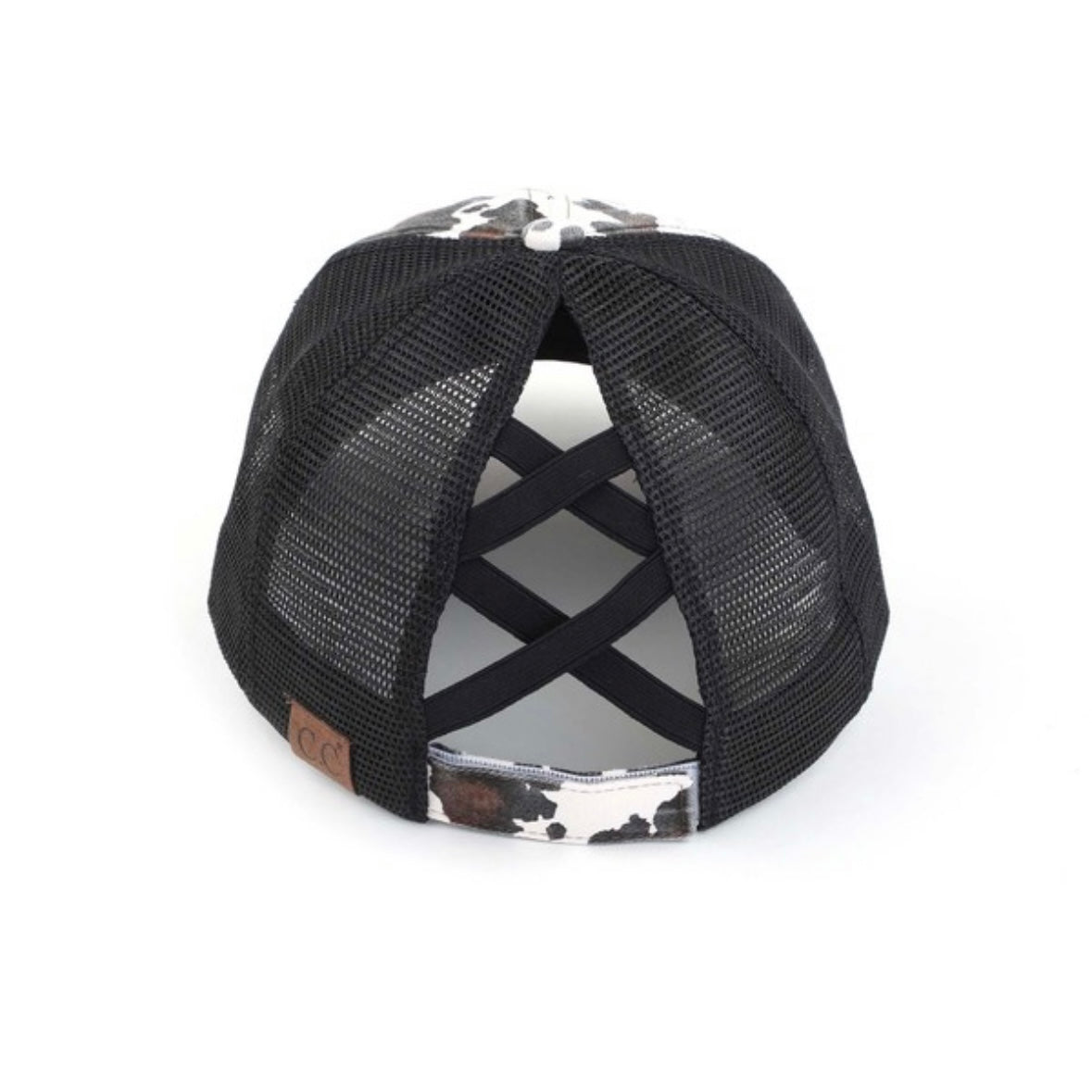 COW PRINT PONY BASEBALL CAP