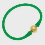 24K Gold Plated Bead Silicone Bracelet