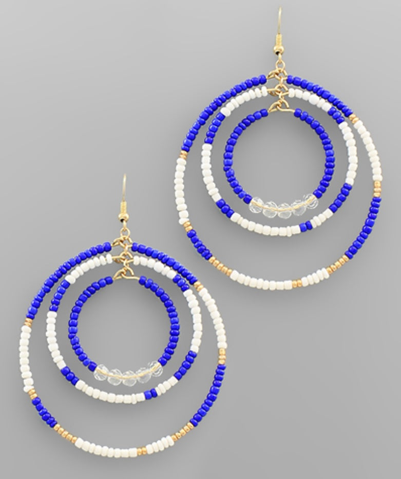 MULTI CIRCLE BEADED EARRINGS