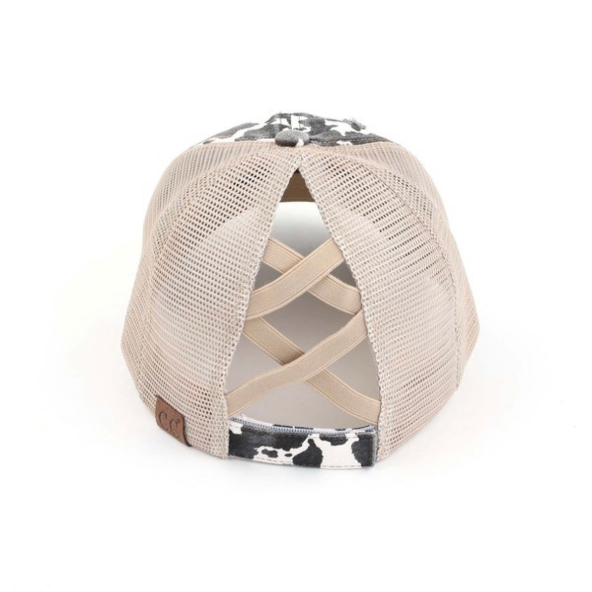 COW PRINT PONY BASEBALL CAP