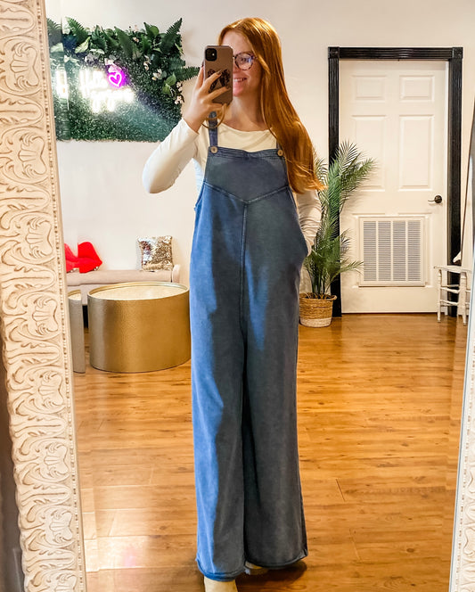 Get Into It Jumpsuit, Indigo