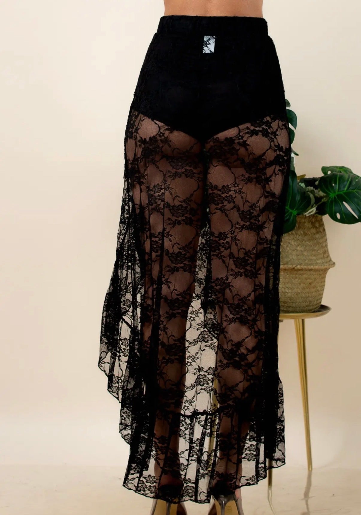 Lace Ruffled Skirt