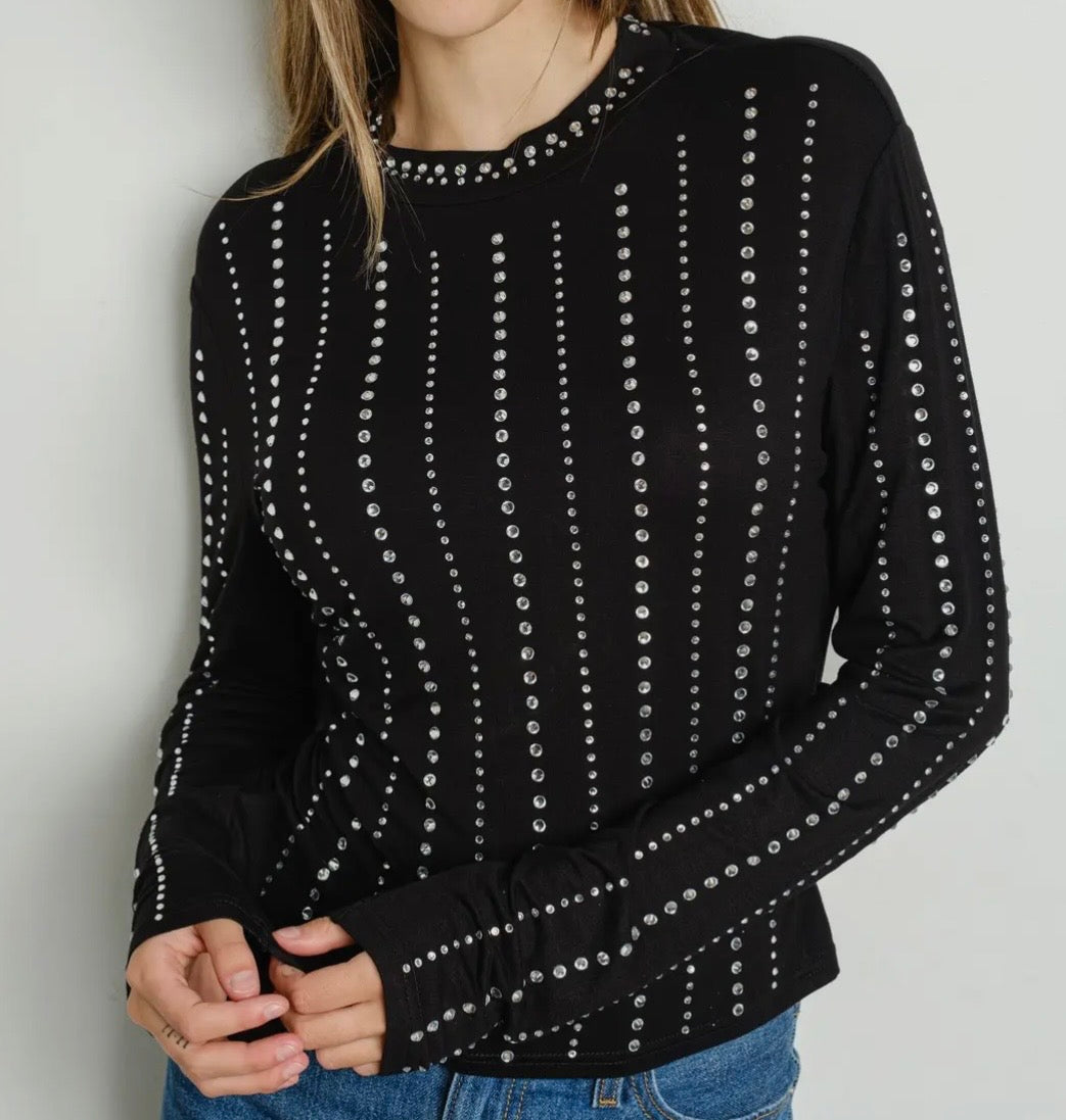 Time to Shine Rhinestone Top