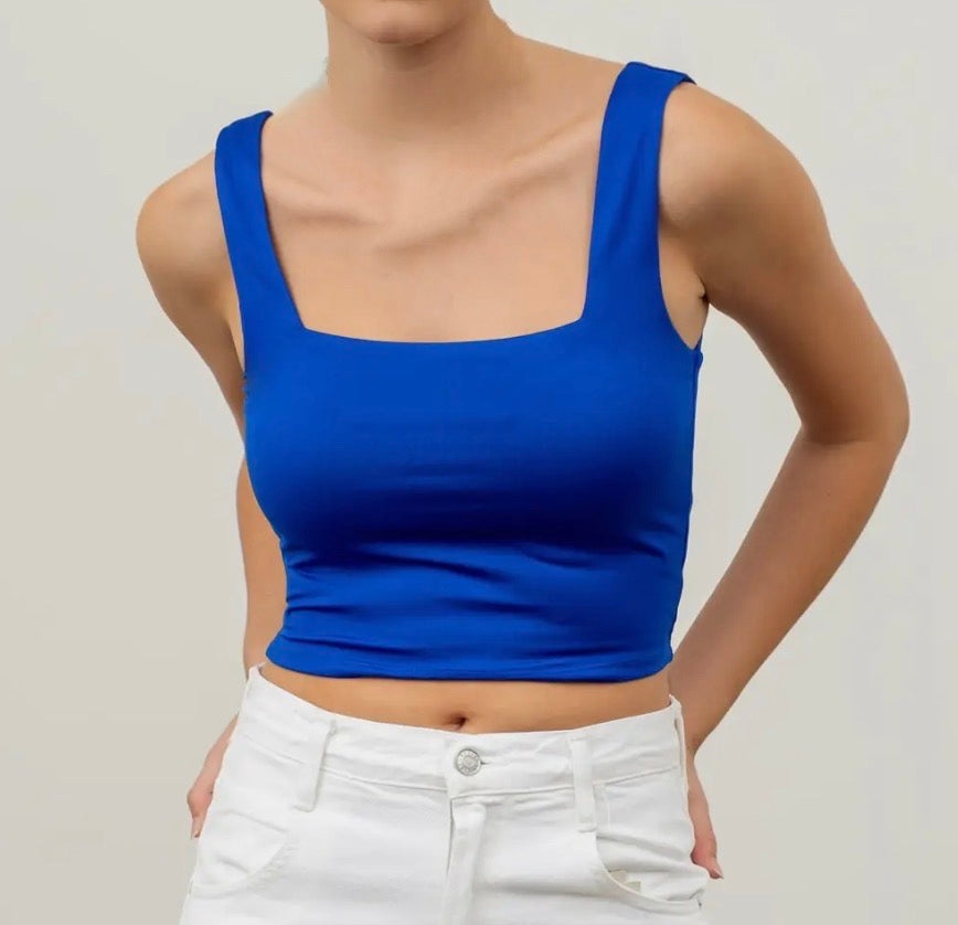Cropped Square Neck Tank