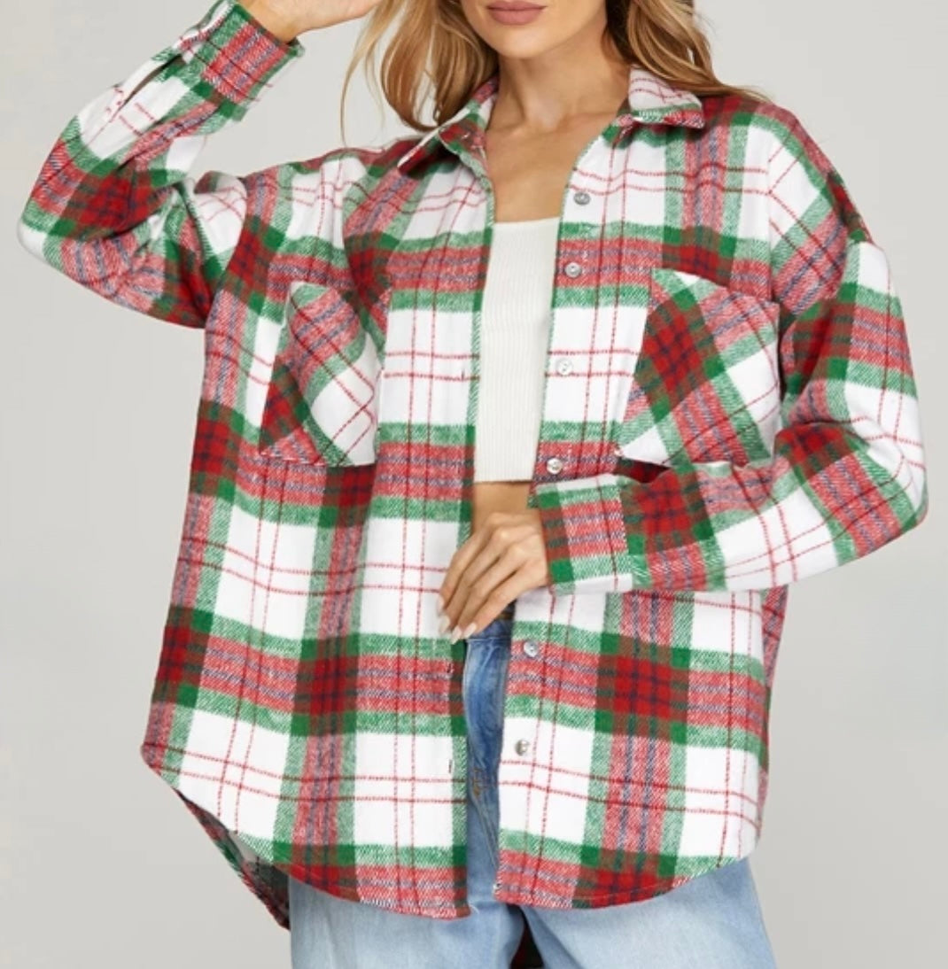 Merry Mood Plaid Shacket