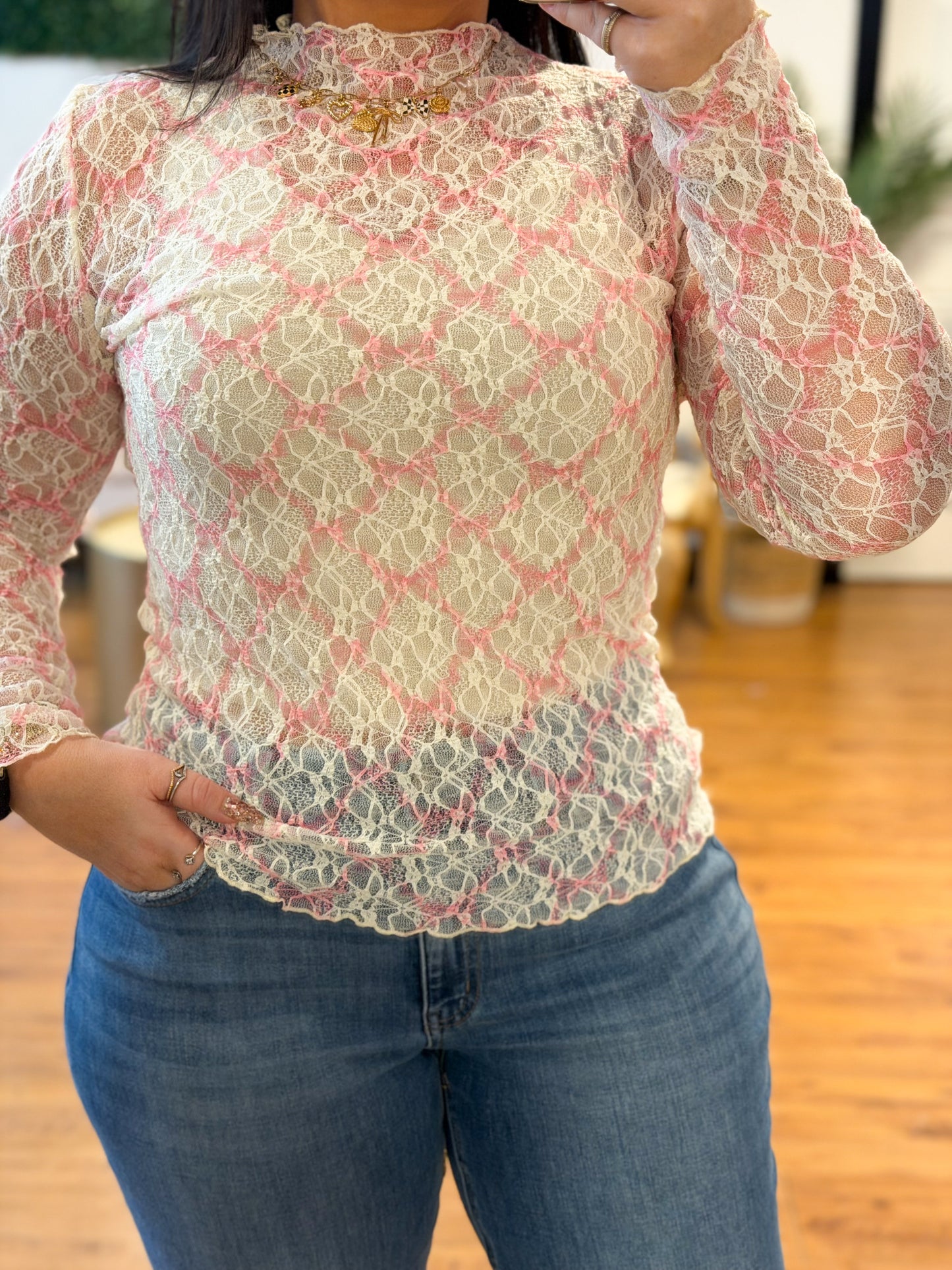 Coquette Bow Lace Top