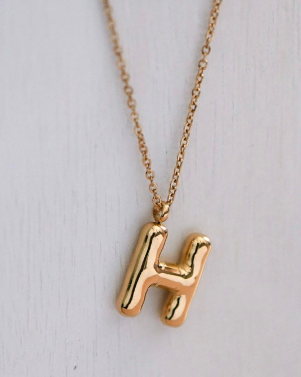 Bubble Initial Necklace