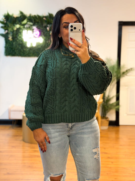 Winter Wishes Cable Knit Sweater