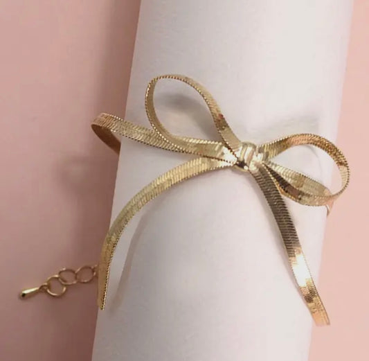 Snake Chain Bow Bracelet