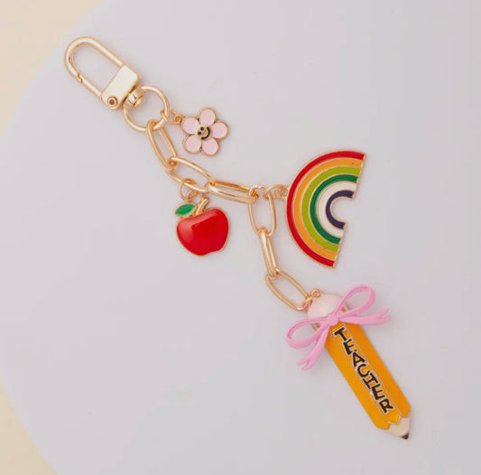 Teacher Bag Charm Keychain