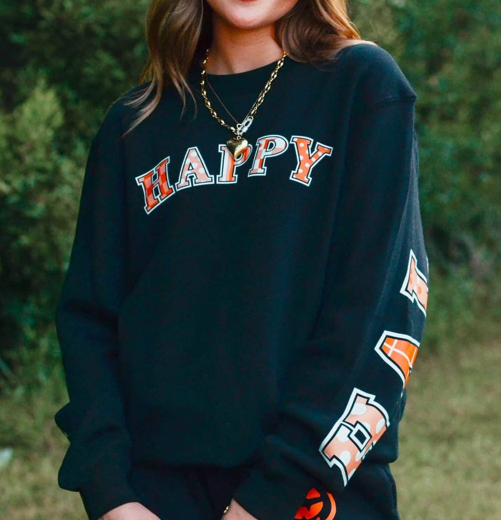 Happy Halloween Black Sweatshirt
