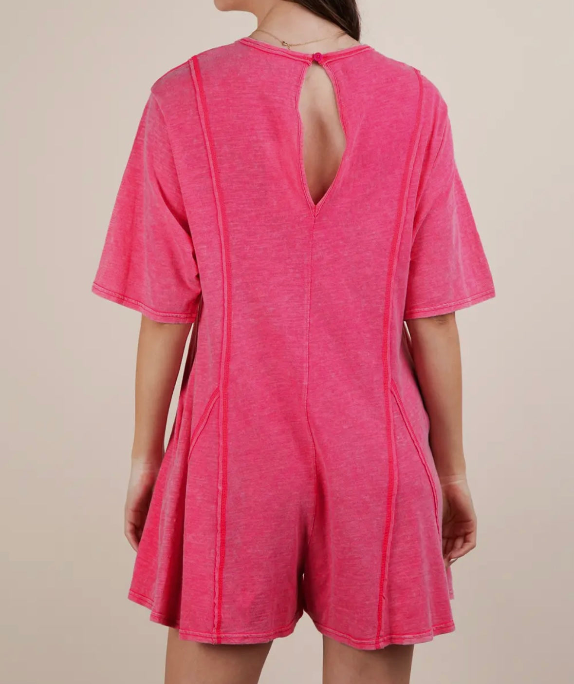 Mineral Washed Oversized Romper