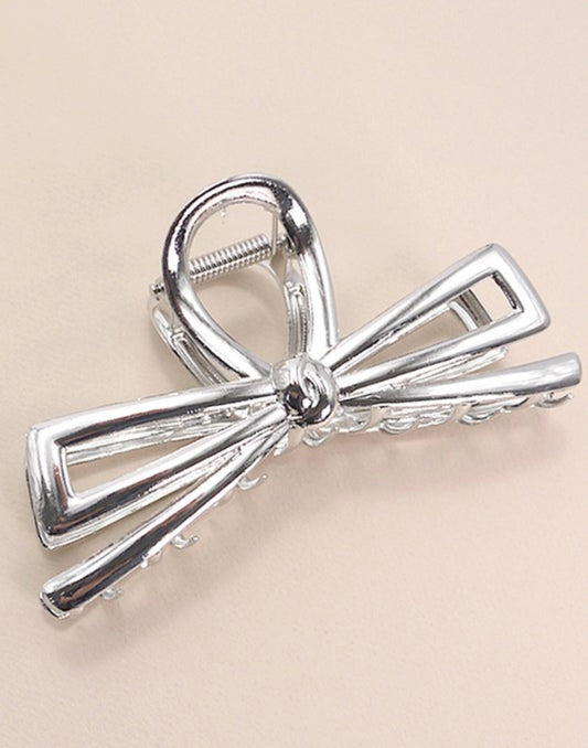 Jumbo Metallic Bow Hair Clip