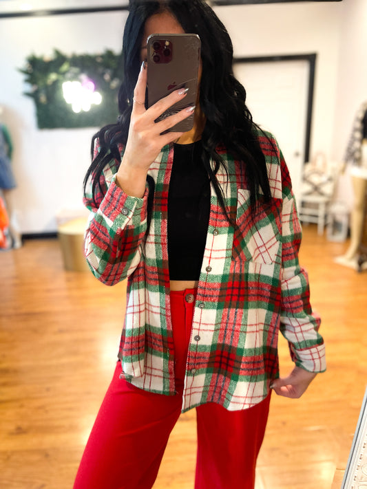 Merry Mood Plaid Shacket