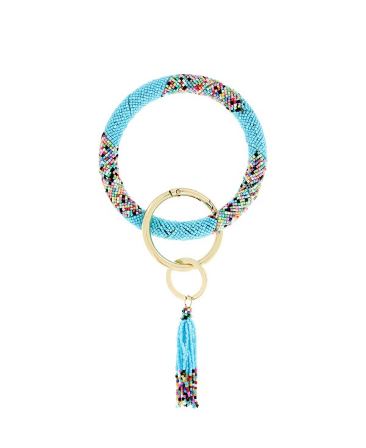 Seed Bead Keyring w/Tassel