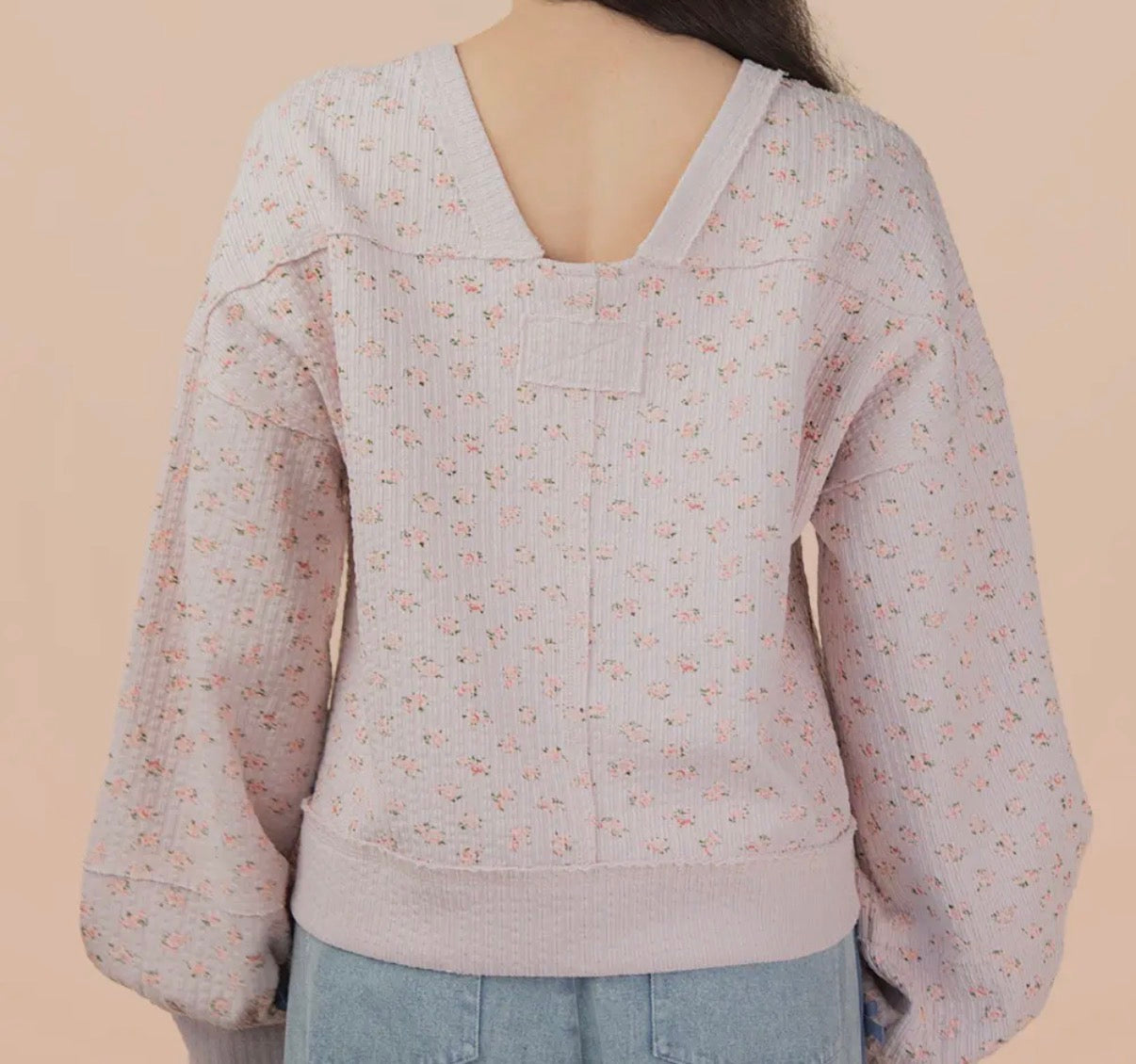Blush Gardens Oversized Pullover