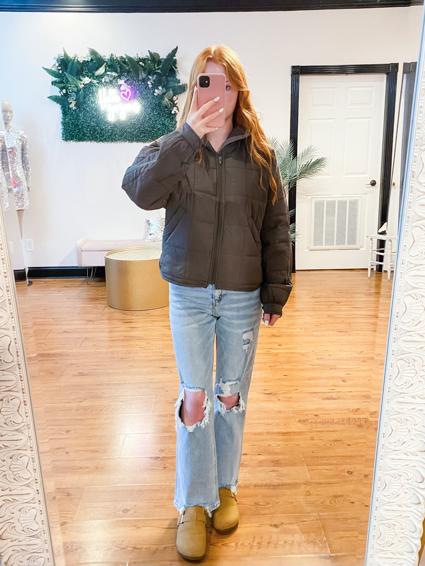 Quilted Zip-Up Jacket