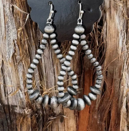 Navajo Pearl Loop Earrings