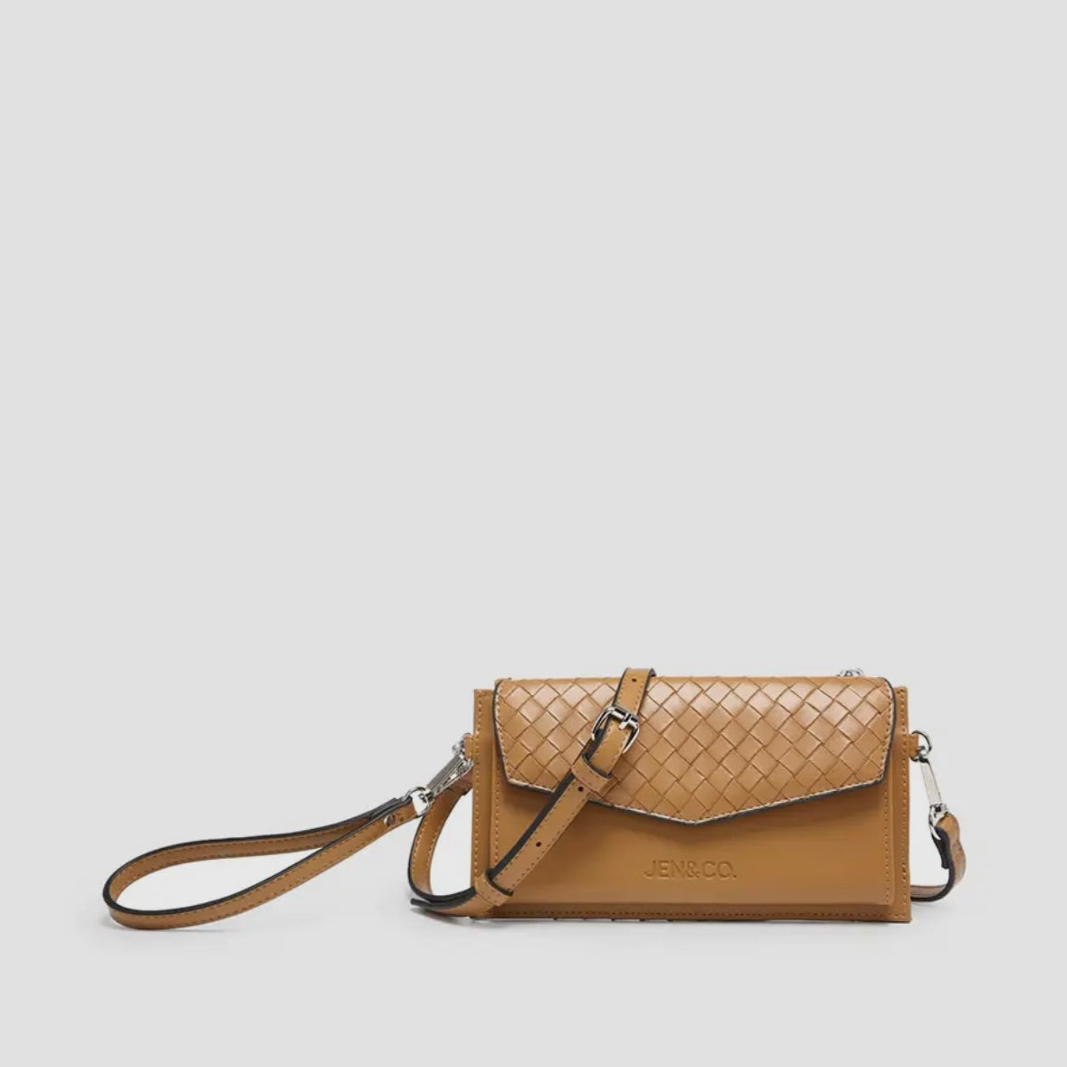 Elle Wallet Crossbody w/Woven Accents