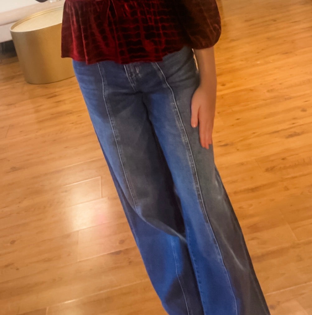 Jayce Trouser Hem Wide Leg Jeans